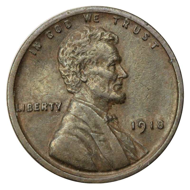 1918 -P Lincoln wheat cent 1c - XF Extra Fine Condition (SP)
