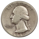 1937 -D Washington Quarter 25c - VG Very Good Condition (SP)