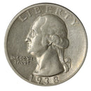 1938 -S Washington Quarter 25c - VF Very Fine Condition (SP)