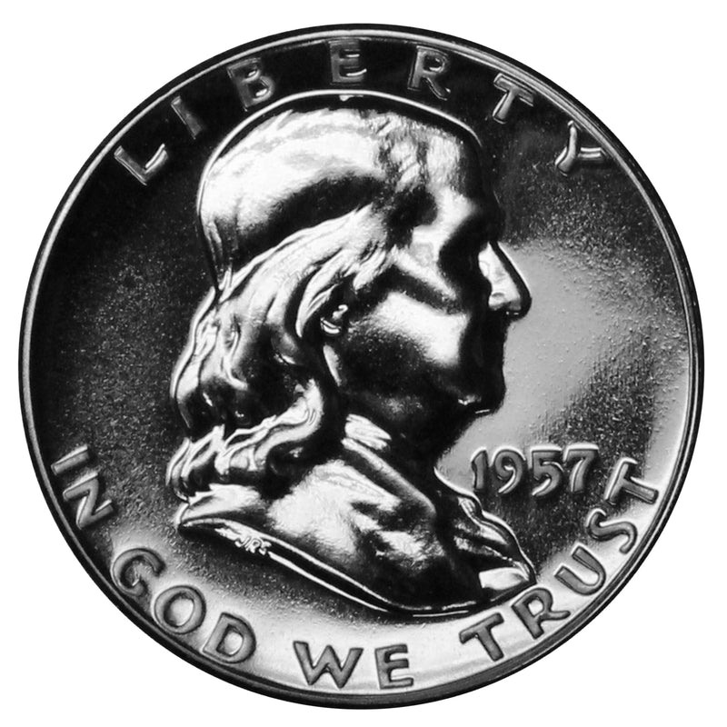 1957 Franklin half dollar Gem 90% Silver Proof