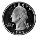 1992 - 1998 S Quarter Cameo Proof Roll 90% Silver ( 40 Coins ) Random Mix