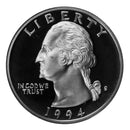 1992 - 1998 S Quarter Cameo Proof Roll 90% Silver ( 40 Coins ) Random Mix