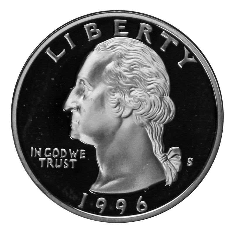 1992 - 1998 S Quarter Cameo Proof Roll 90% Silver ( 40 Coins ) Random Mix