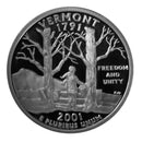 2001 S State Quarter Gem Deep Cameo Proof Roll CN-Clad (40 Coins)
