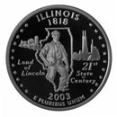 2003 S State Quarter Gem Deep Cameo Proof Roll CN-Clad (40 Coins)