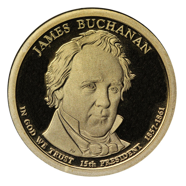 2010-S James Buchanan Presidential Proof Dollar Gem Deep Cameo US Coin