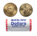 2010 Franklin Pierce Presidential Dollar Bank Roll Sealed BU Clad 25 US Coin