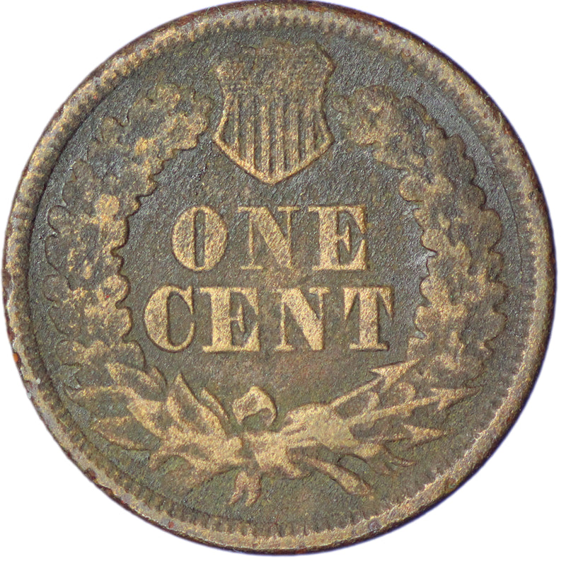 1866 -P Indian Head cent 1c - AG Almost Good Condition (2011)