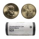 2014 -D Herbert Hoover Presidential Dollar Mint Roll BU 25 US Coin
