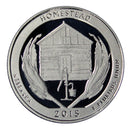 2015 S Parks ATB Quarter Homestead Gem Deep Cameo Proof 90% Silver