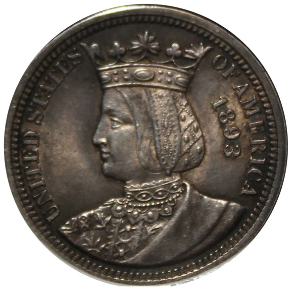 1893 Isabella Commemorative AU Silver Quarter Dollar 25c (AP 22020)
