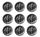 1956-1964 S Proof Roosevelt Dime Run 90% Silver 9 Coins
