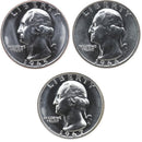 1965-1967 SMS Washington Quarter Run CN-Clad 3 Coins