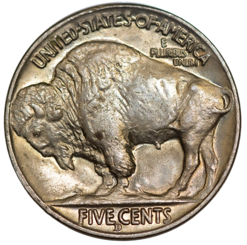1937 -D Buffalo Nickel 5c - Choice BU Condition (9077)