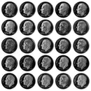 1992-2016 S Proof Roosevelt Dime Run 90% Silver 25 Coins