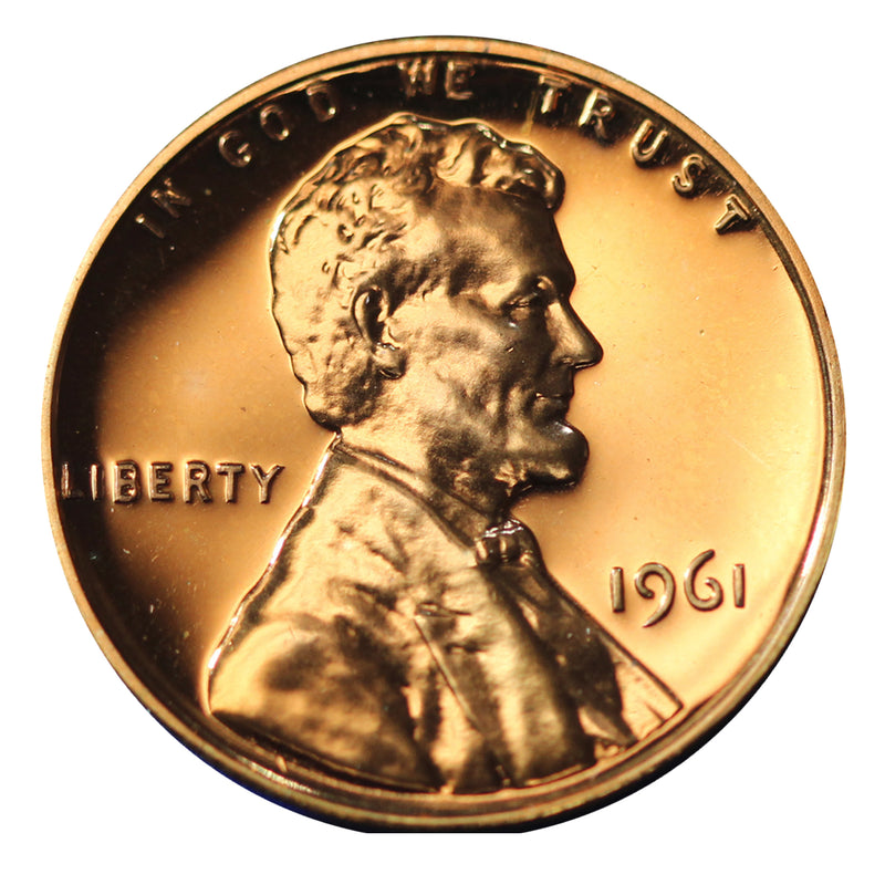 1961 Gem Proof Lincoln Cent Roll (50 Coins)