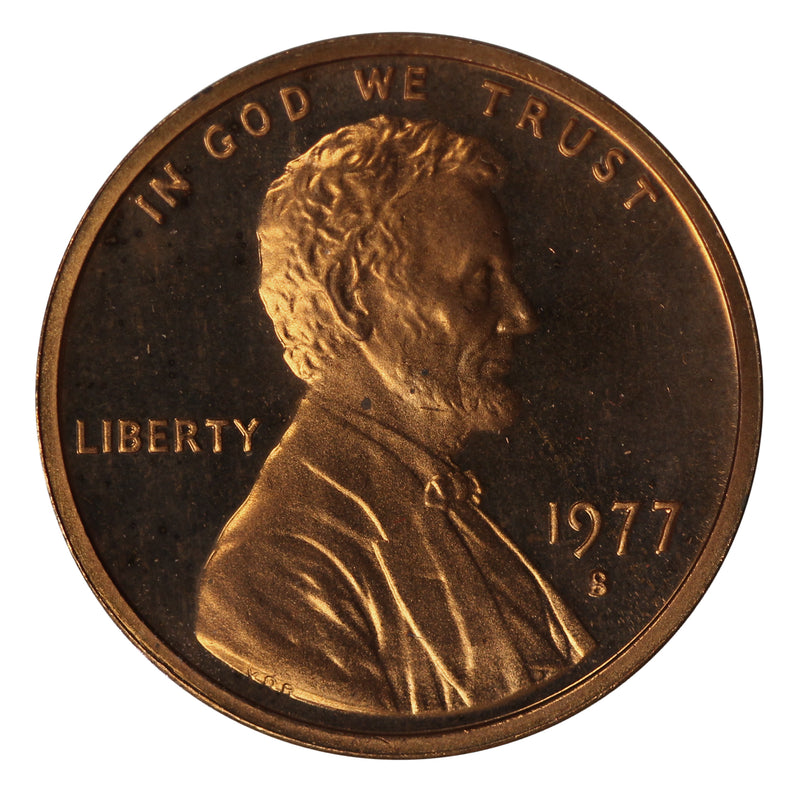 1977 Gem Proof Lincoln Cent Roll (50 Coins)