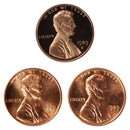 1989 P D S Lincoln Memorial Cent 1c Year set Proof & BU US 3 Coin lot