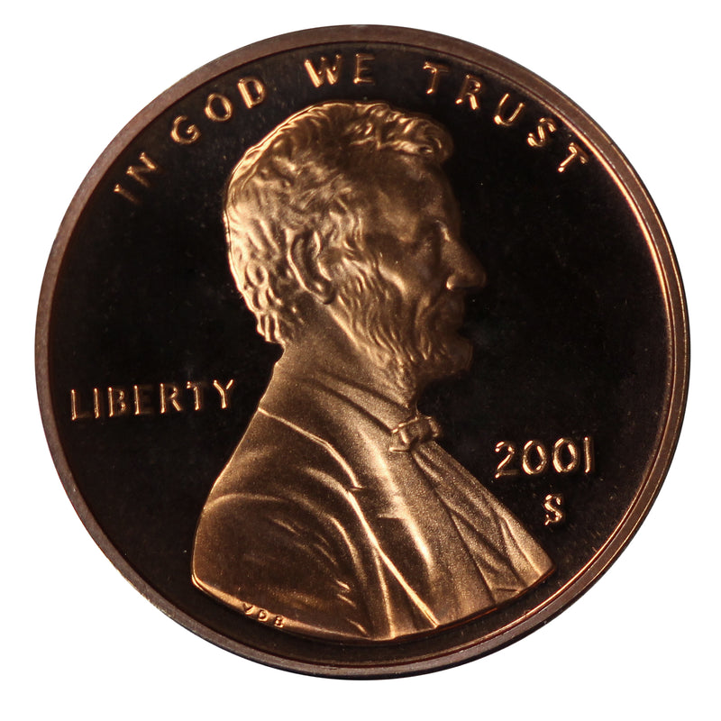 2001 Gem Proof Lincoln Cent Roll (50 Coins)