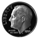 1994 S Roosevelt Dime Gem Cameo 90% Silver Proof
