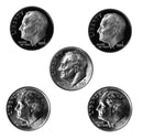 1996 P W D S S Roosevelt Dime 10c Year set Proof & BU silver &  West Point Dime