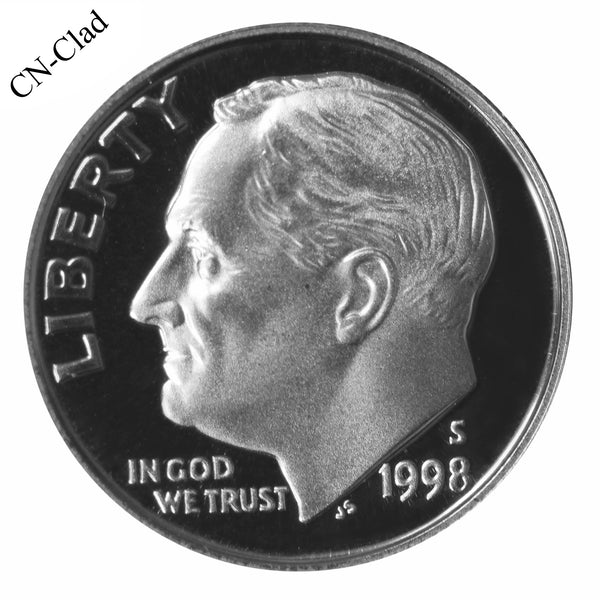 1998 S Roosevelt Dime Choice Cameo CN-Clad Proof
