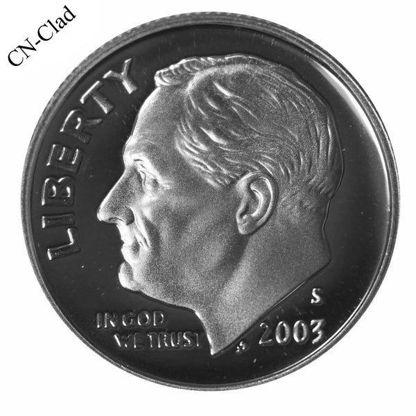 2003 S Roosevelt Dime Choice Cameo CN-Clad Proof