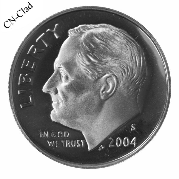 2004 S Roosevelt Dime Choice Cameo CN-Clad Proof