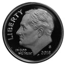 2018 -S Roosevelt Dime Gem Cameo 90% Silver Proof