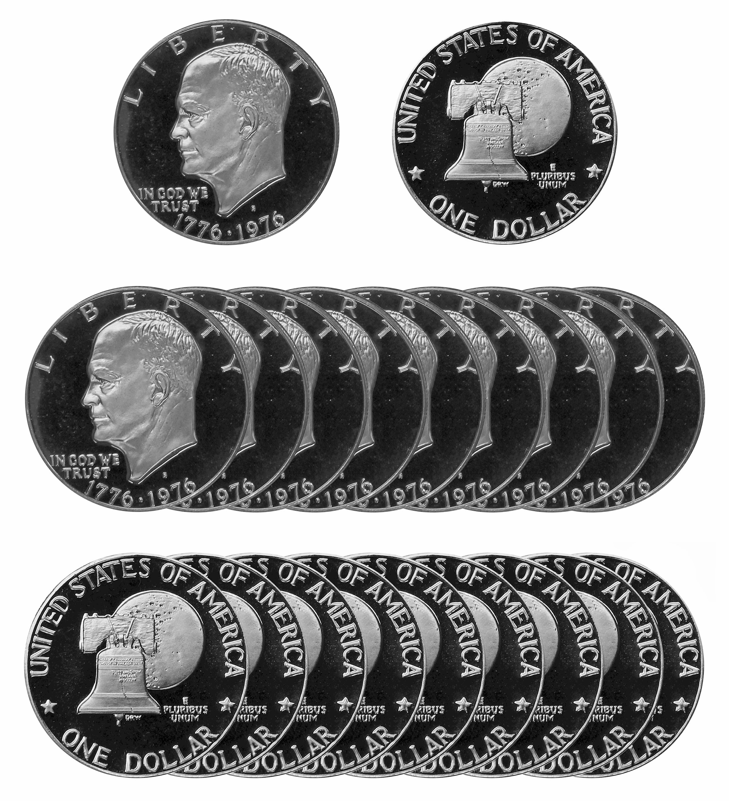 Roll of 20 High deals Grade 1976 Bicentennial Eisenhower Ike Dollars FREE SHIPPING