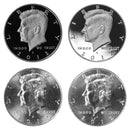 2012 P D S S Kennedy Half Dollar Year set Silver & Clad Proof & BU US 4 Coin lot