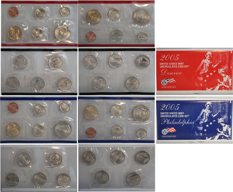 2005 PD US Mint set 10 Pack (OGP) 220 coins