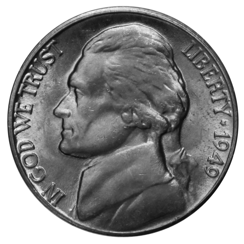 1949-D Full Step FS Gem BU Jefferson Nickel