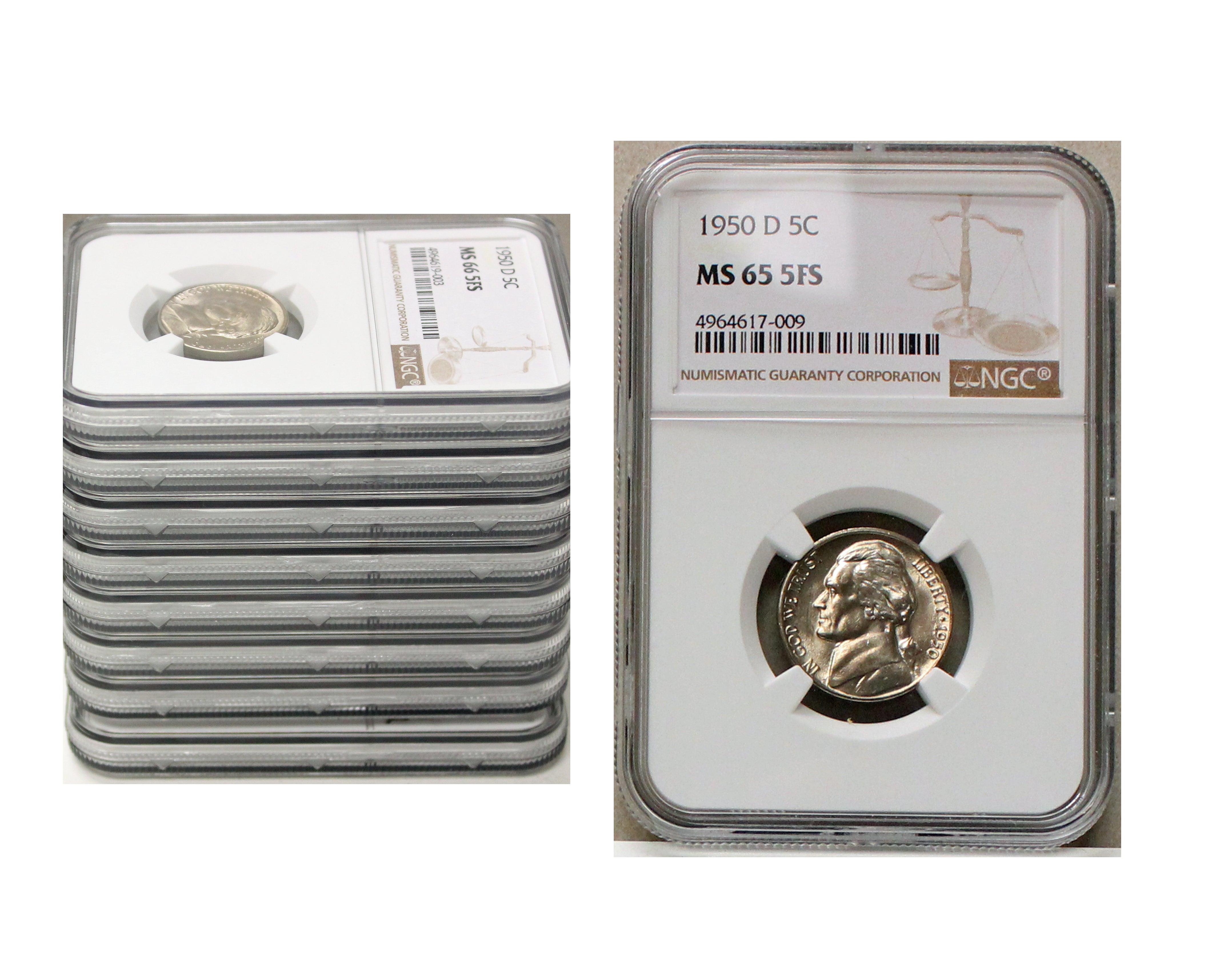 1950 -D Jefferson Nickel NGC MS65 5FS Full Steps