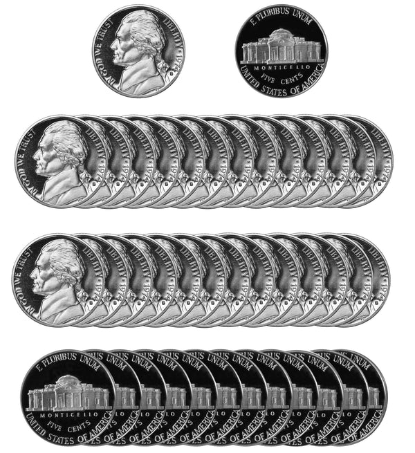 1974 S Jefferson Nickel Gem Proof Roll (40 Coins)