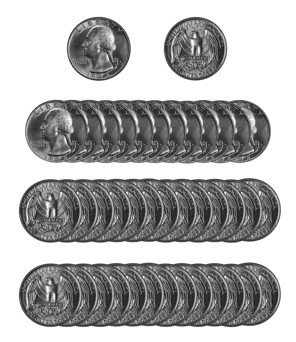 1978 -D Washington Quarter Roll BU Clad 40 US Coins