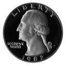 1982 S Washington Quarter Gem Deep Cameo Proof Roll CN-Clad (40 Coins)