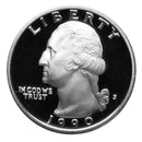 1990 S Washington Quarter Gem Deep Cameo Proof Roll CN-Clad (40 Coins)