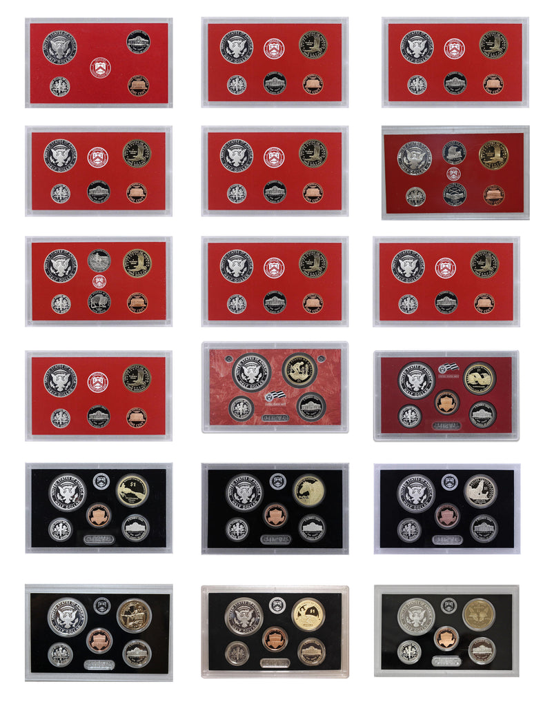1999-2016 S Partial Proof Set Run Silver in Lenses No Boxes or COAs 90 Coins