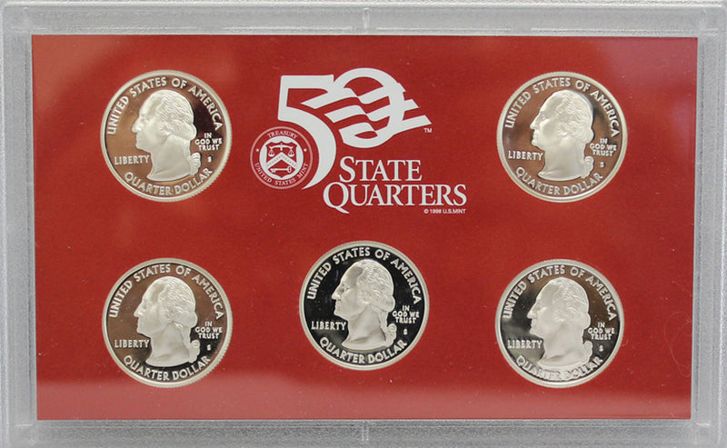 2001 Proof Silver State Quarter Set Gem Cameo No Box/COA