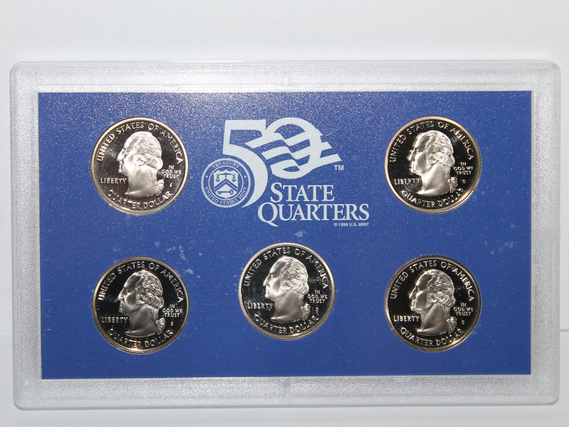 2004 State Quarter Proof Set CN-Clad (OGP) 5 coins