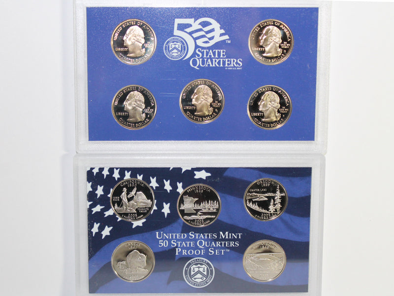 2005 State Quarter Proof Set CN-Clad (OGP) 5 coins