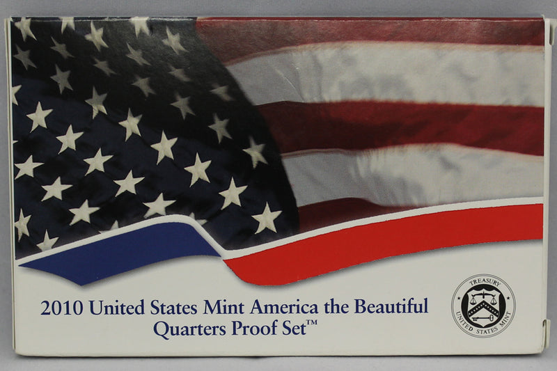 2010 America the Beautiful Quarter Proof Set CN-Clad (OGP) 5 coins