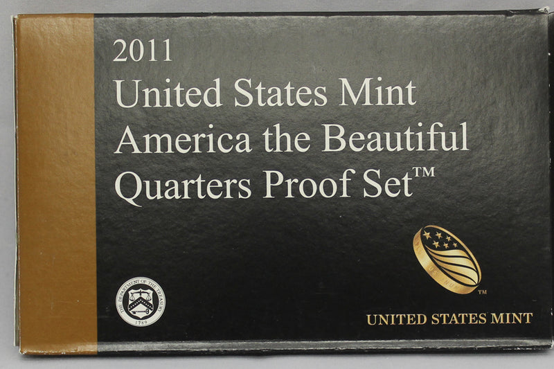 2011 America the Beautiful Quarter Proof Set CN-Clad (OGP) 5 coins