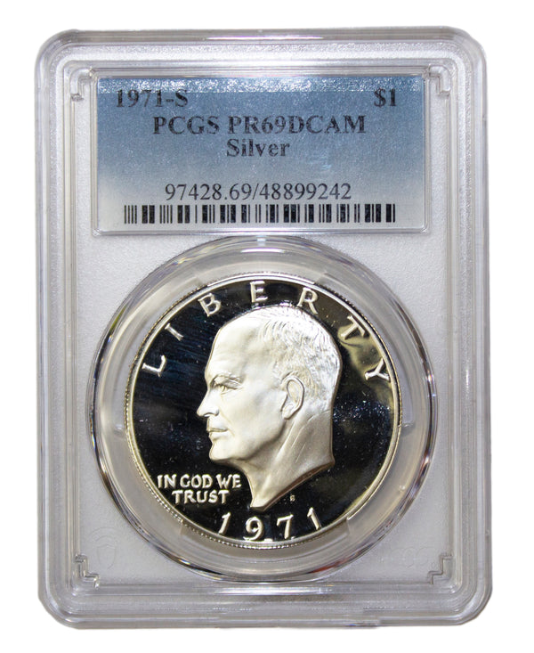 1971 -S Silver Eisenhower (IKE) Dollar Proof PCGS PR69DCAM