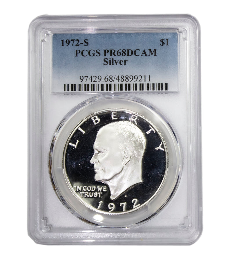 1972 -S Silver Eisenhower (IKE) Dollar Proof PCGS PR68DCAM