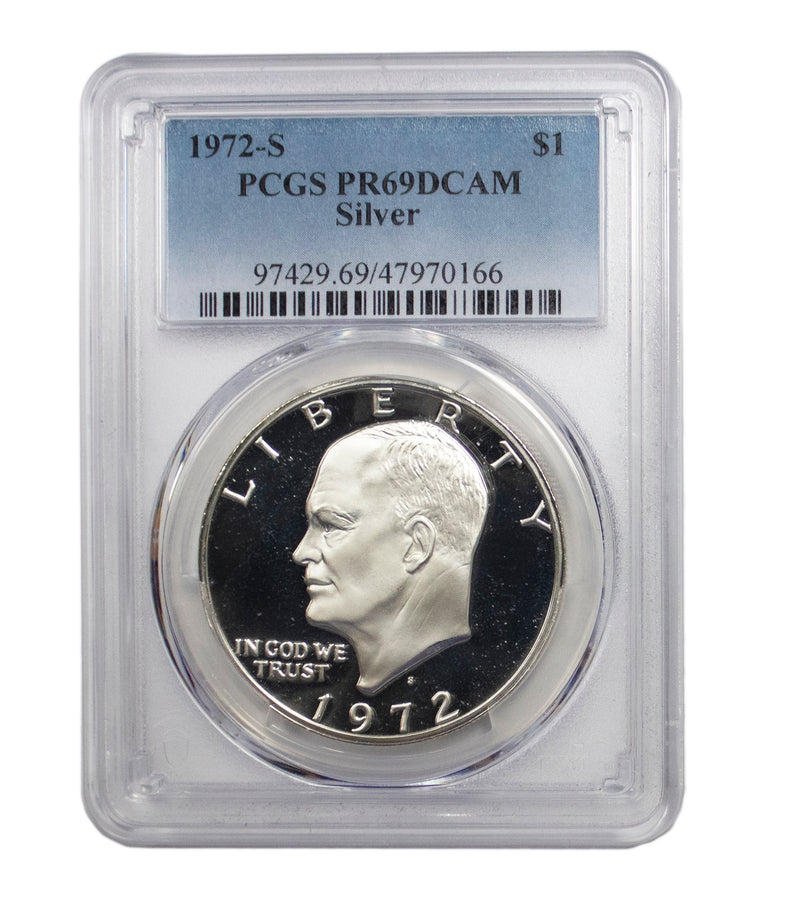 1972 -S Silver Eisenhower (IKE) Dollar Proof PCGS PR69DCAM