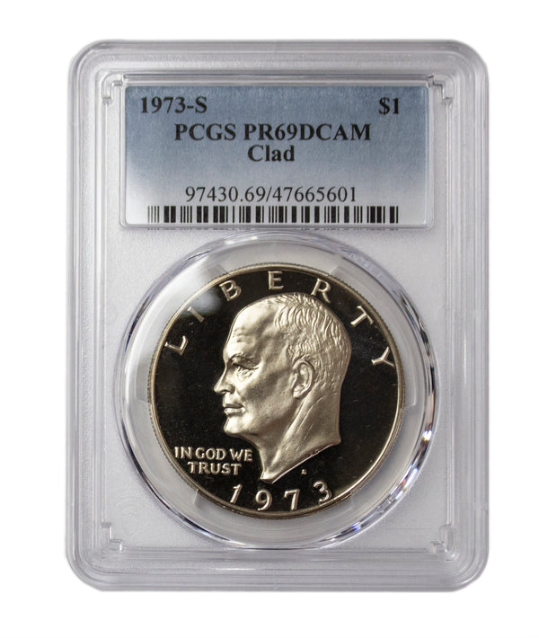 1973 -S Clad Eisenhower (IKE) Dollar Proof DCAM PCGS PR69