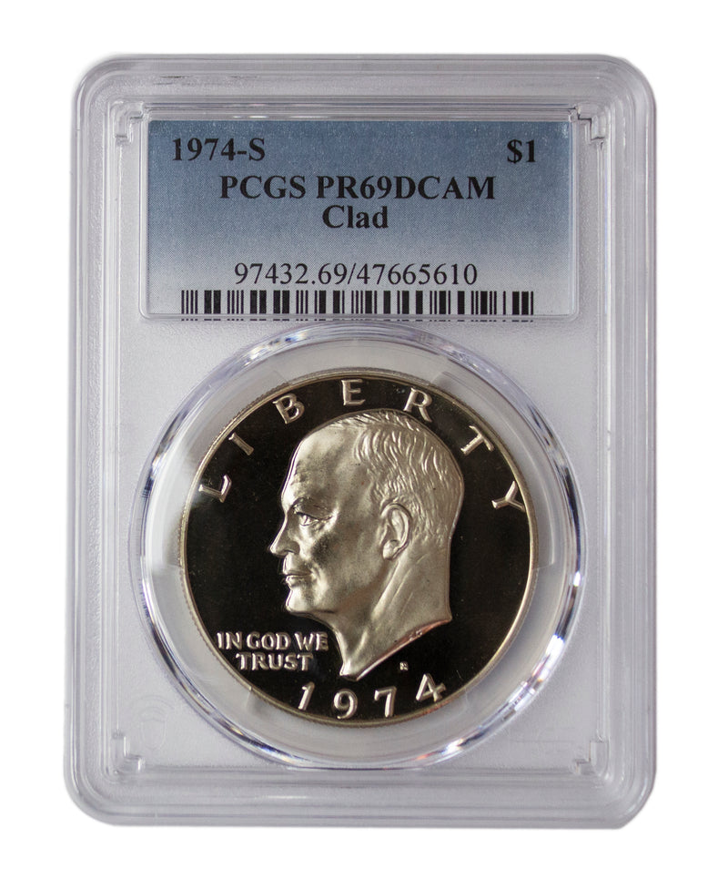 1974 -S Clad Eisenhower (IKE) Dollar Proof DCAM PCGS PR69