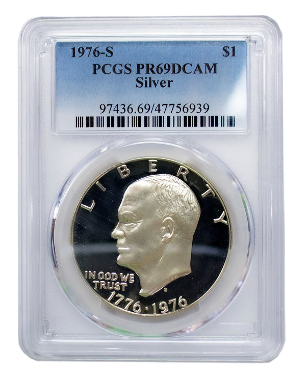 1976 -S Silver Eisenhower (IKE) Dollar Proof PCGS PR69DCAM